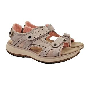 SAS Embark Women's Sport Sandals Taupe 9 W Wide Comfort Walking Shoes USA Made